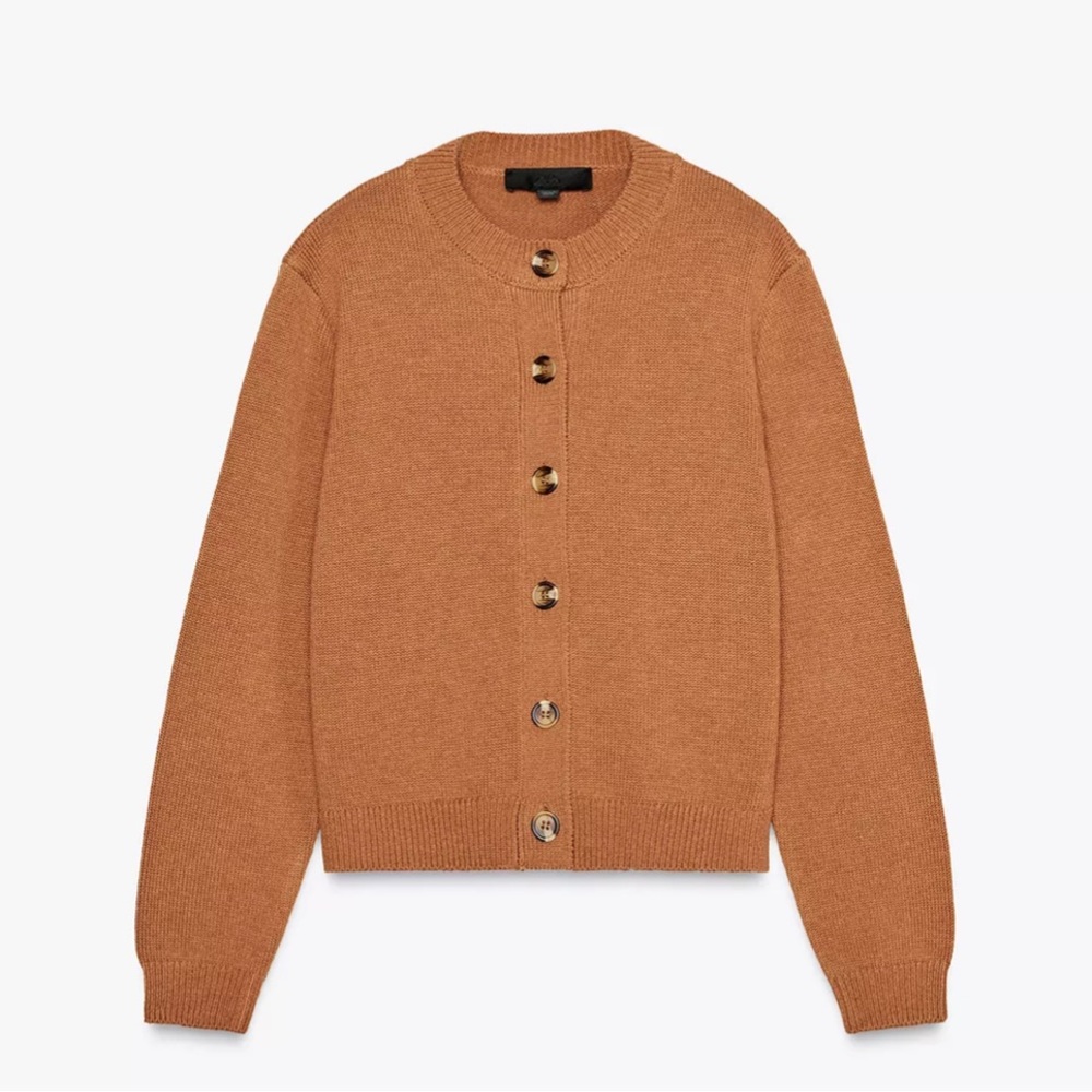 Zara SMOOTH KNIT CARDIGAN size L
